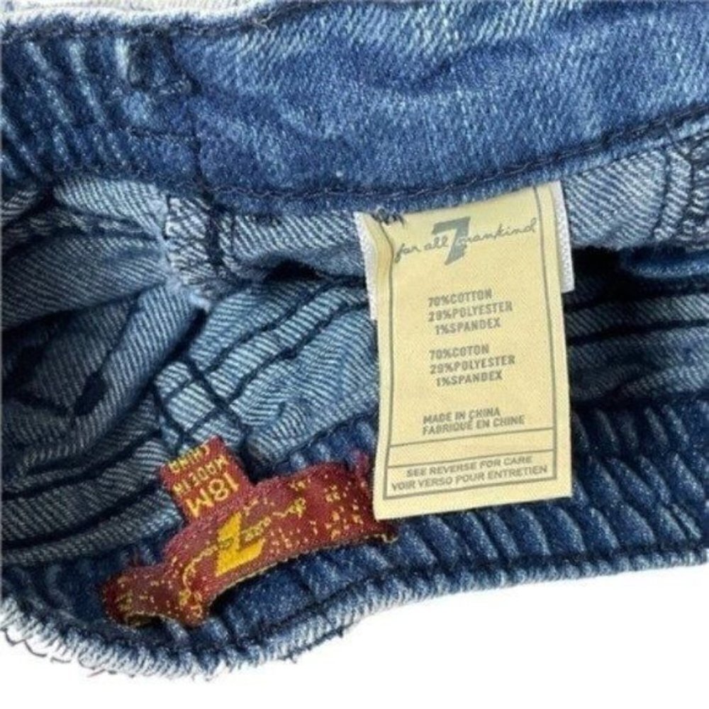 7 For All Mankind 18Months White Washed Blue Jeans - Picture 7 of 8